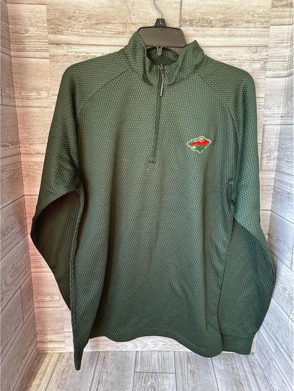 Minnesota Wild NHL 1/4 Zip Pullover Green Men’s Medium NWT Official Licensed NEW